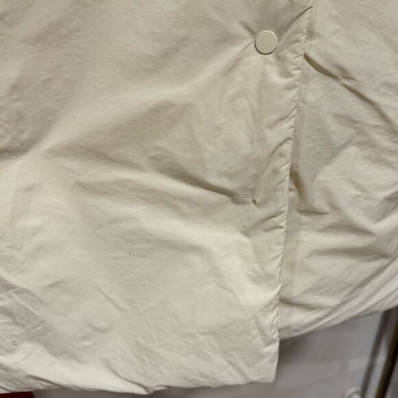 MANGO Cream Off White Puffer Padded Button Down Puff Coat - Picture 11 of 13